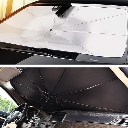 Car Sun Shade for Windshield Foldable Car Sun Umbrella for UV Sun and Heat Protection Foldable Sun Shade