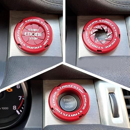 Car Engine Start Button Cover , Universal Button Decoration Protector Ring