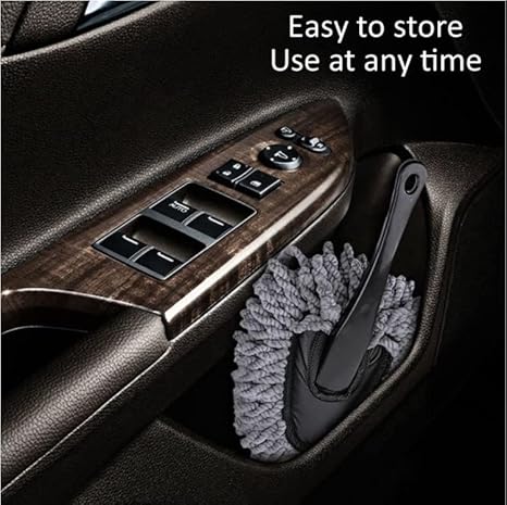 Multi-Functional Car Duster Cleaning Dirt Dust Clean Brush Dusting Tool Mop Gray Car Cleaning Products