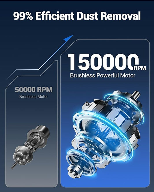 Car Vacuum Portable Cordless, High Power Suction and Air Duster, 7 in 1 Handhle Vacuum Cleaner for Car