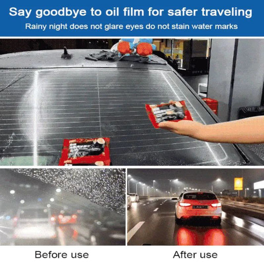 Oil Film Removal Wipes Car Glass Oil Film Removal Wipes Anti-Fog Oil Film Remover Multifunctional Wet Wipes for Quick Cleaning Oil Film Oil Film Cleaning Wipes