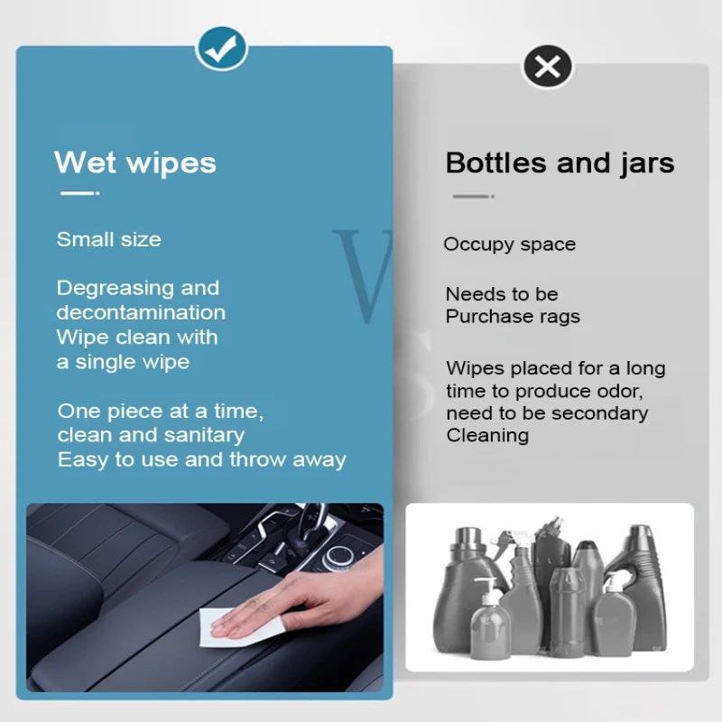 Oil Film Removal Wipes Car Glass Oil Film Removal Wipes Anti-Fog Oil Film Remover Multifunctional Wet Wipes for Quick Cleaning Oil Film Oil Film Cleaning Wipes