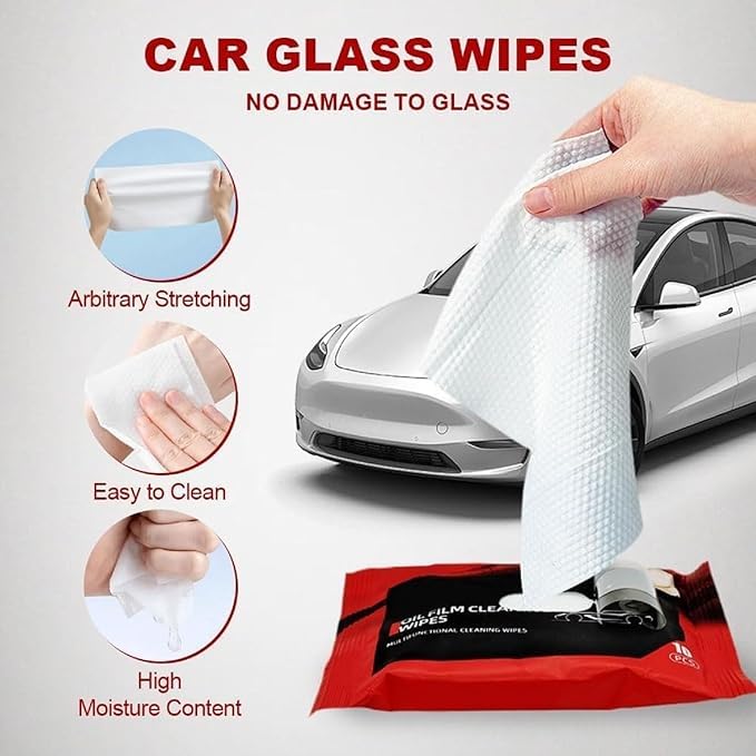 Oil Film Removal Wipes Car Glass Oil Film Removal Wipes Anti-Fog Oil Film Remover Multifunctional Wet Wipes for Quick Cleaning Oil Film Oil Film Cleaning Wipes