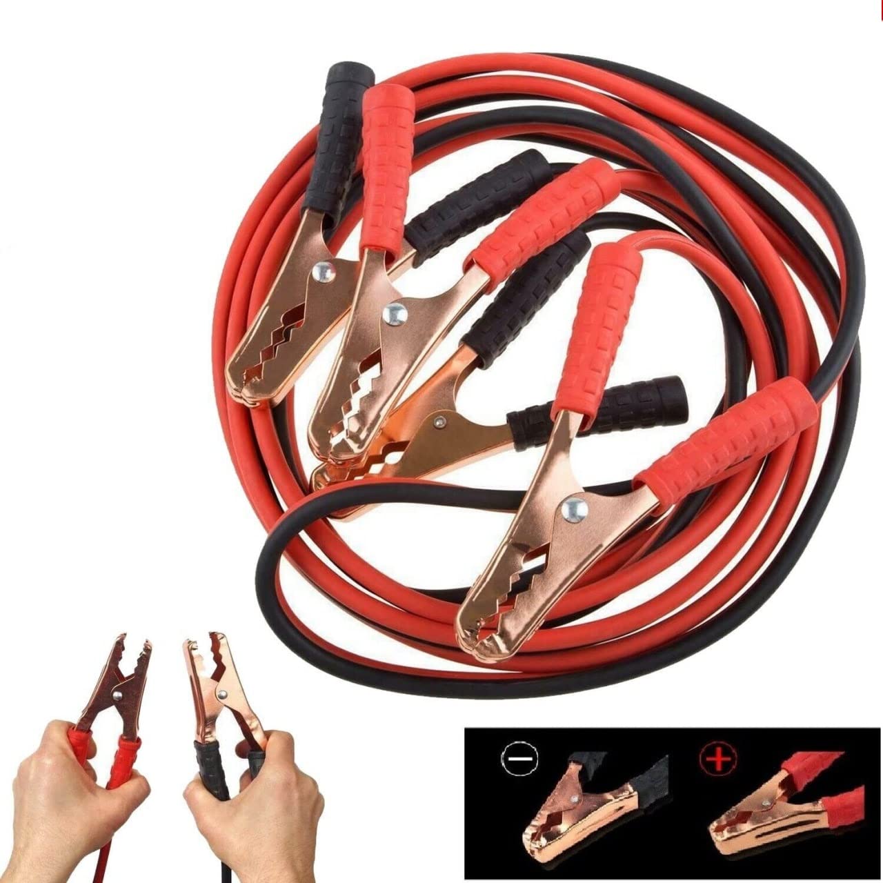 BOOSTER CABLE ALLIGATOR CLAMPS EMERGENCY POWER CHARGING JUMPER CABLE&nbsp; CAR BATTERY STARTER CABLE
