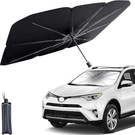 Car Sun Shade for Windshield Foldable Car Sun Umbrella for UV Sun and Heat Protection Foldable Sun Shade