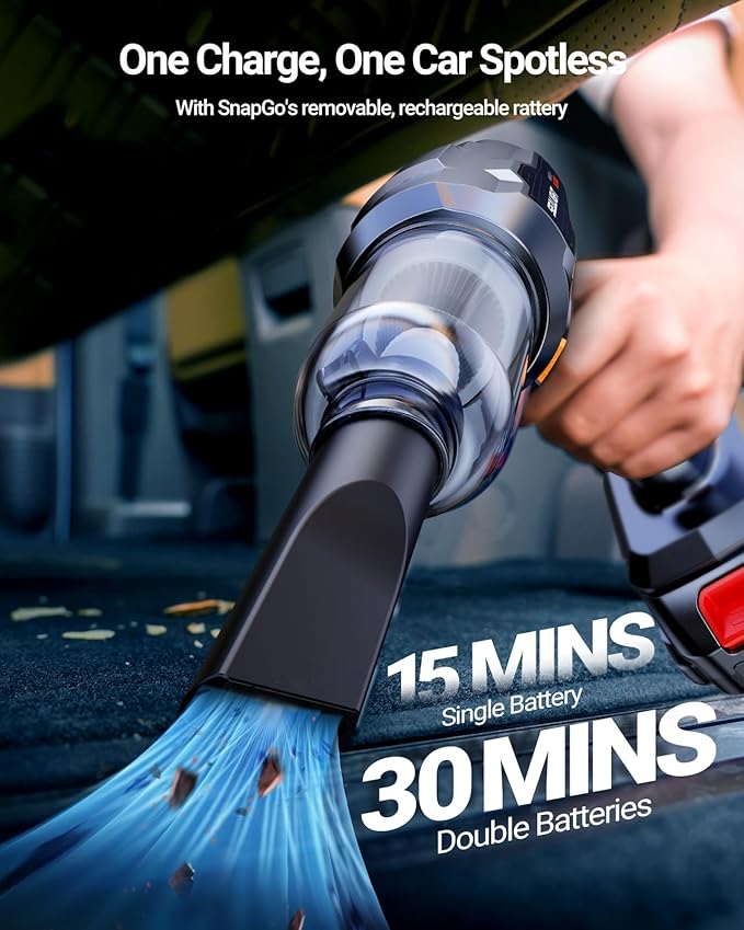 Car Vacuum Portable Cordless, High Power Suction and Air Duster, 7 in 1 Handhle Vacuum Cleaner for Car