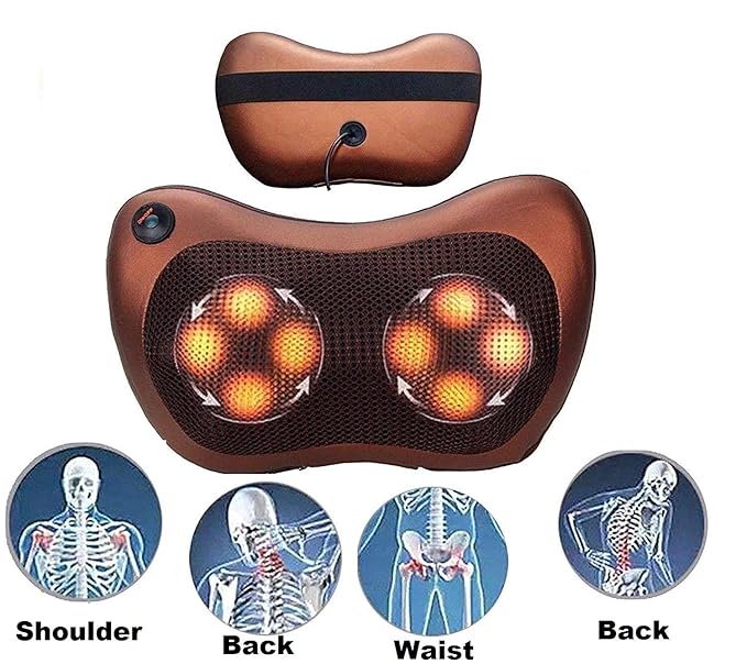 Car Seat Electric Pillow Massager For Body Pain Relief